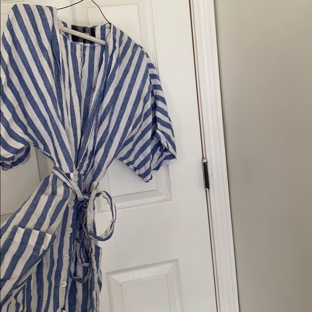 Reformation striped mini dress